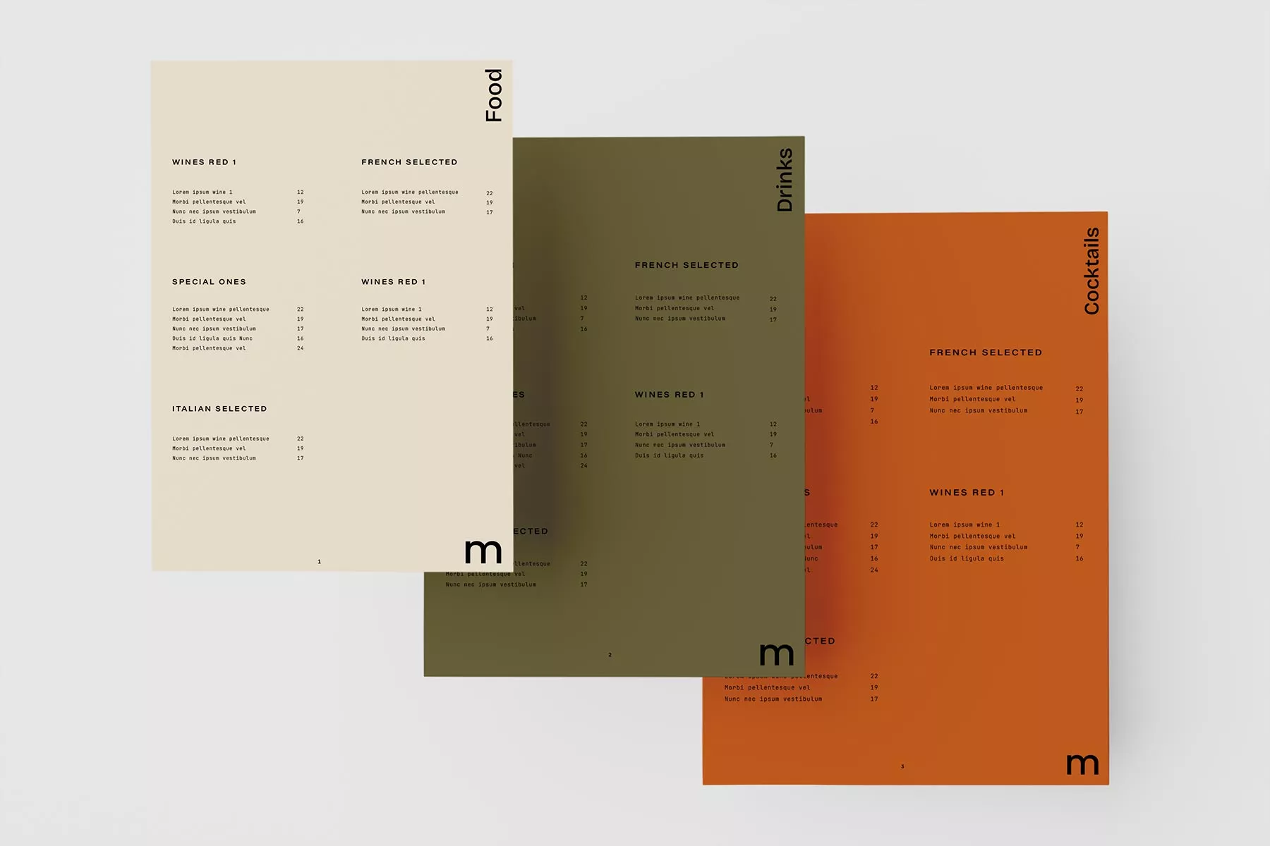 Floating Restaurant Menu Mockup