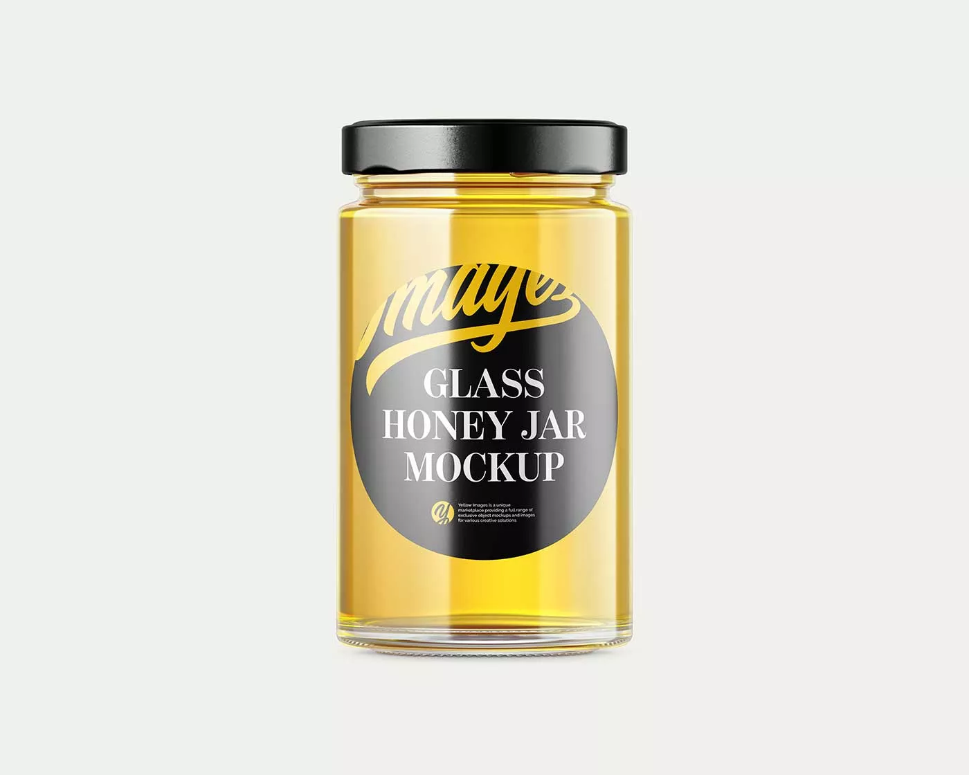 Glass Honey Jar Mockup