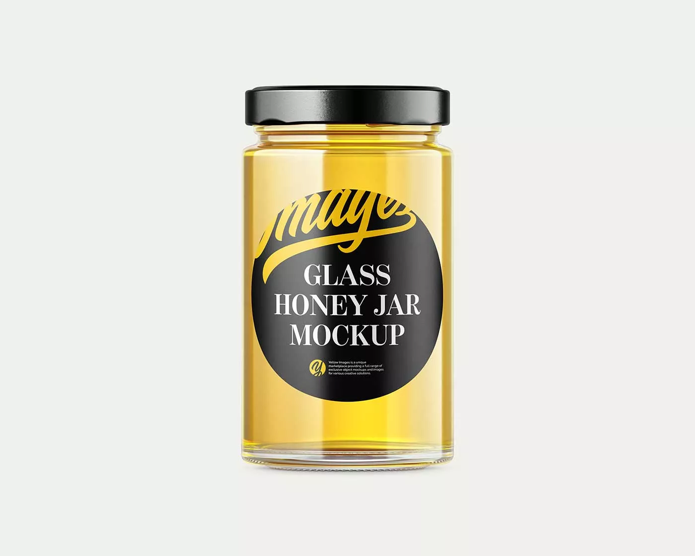 Glass Honey Jar Mockup