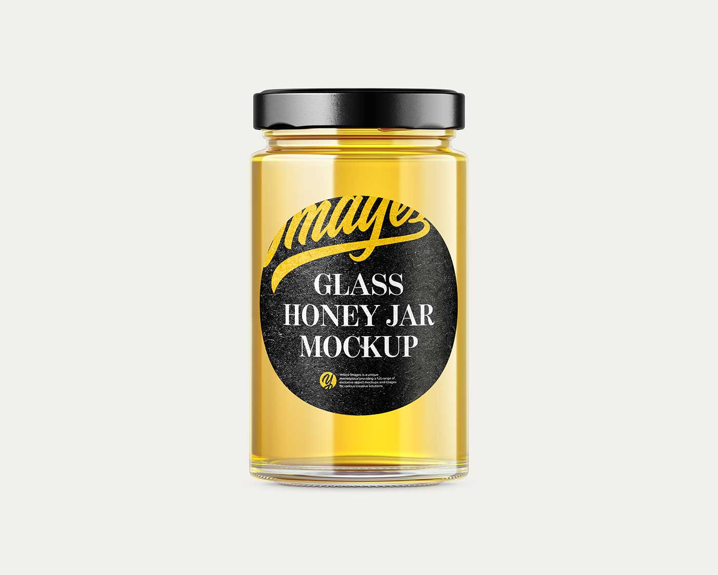 Glass Honey Jar Mockup