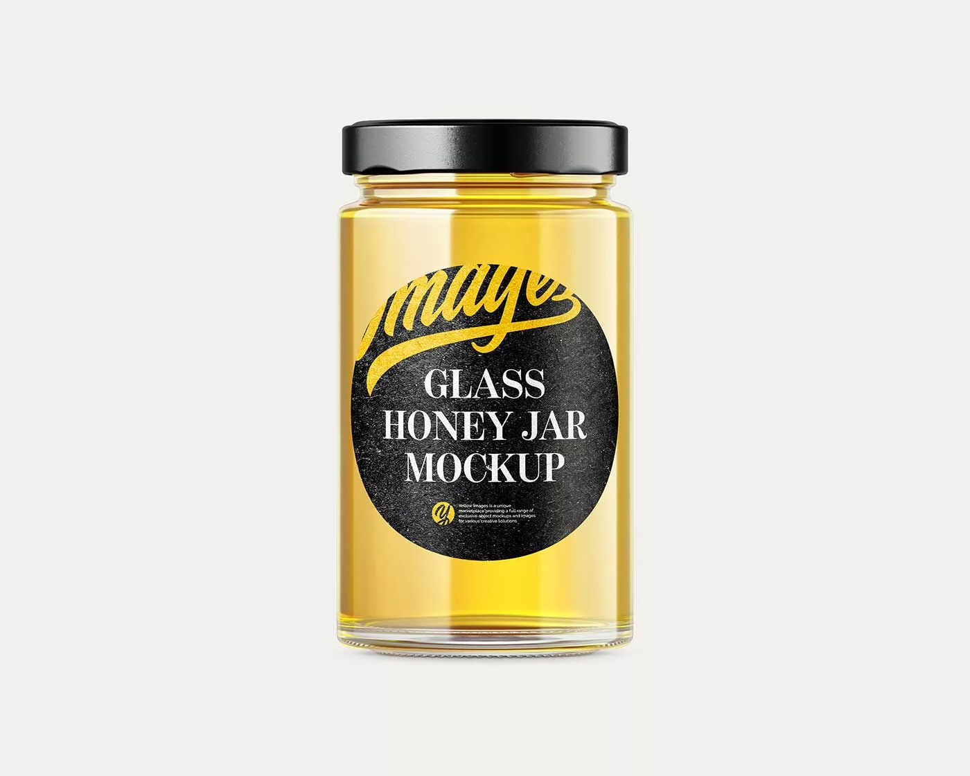Glass Honey Jar Mockup