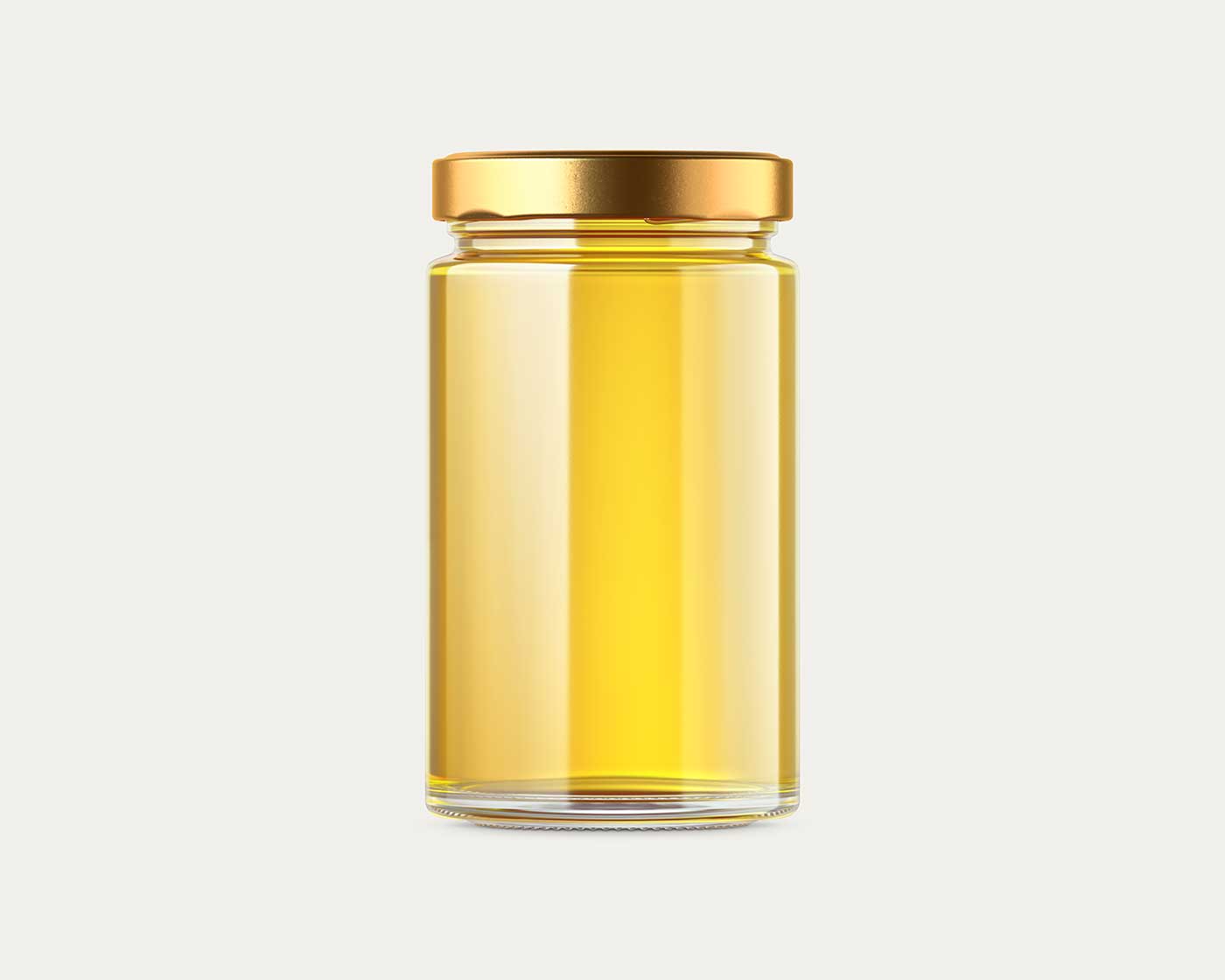 Glass Honey Jar Mockup