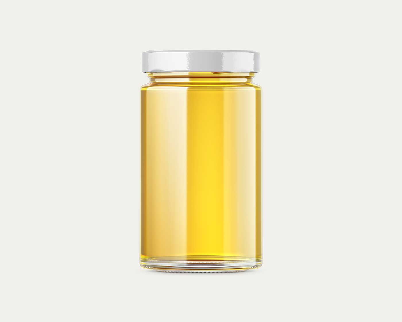 Glass Honey Jar Mockup