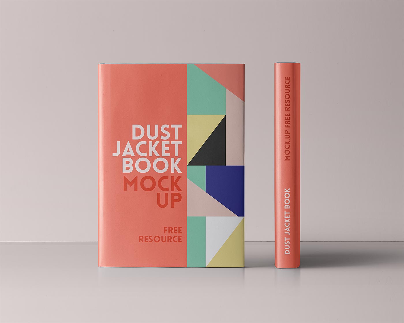 Hardcover Book with Dust Jacket Mockup