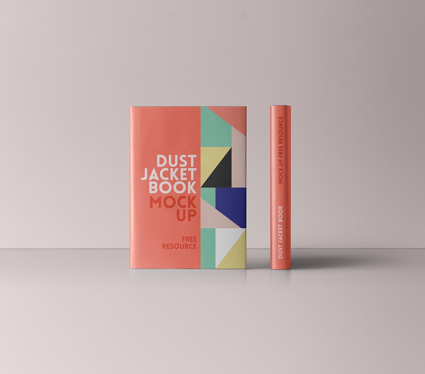 Hardcover Book with Dust Jacket Mockup