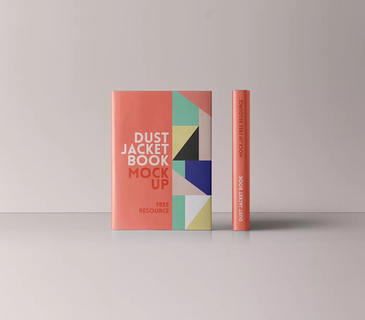 Hardcover Book with Dust Jacket Mockup