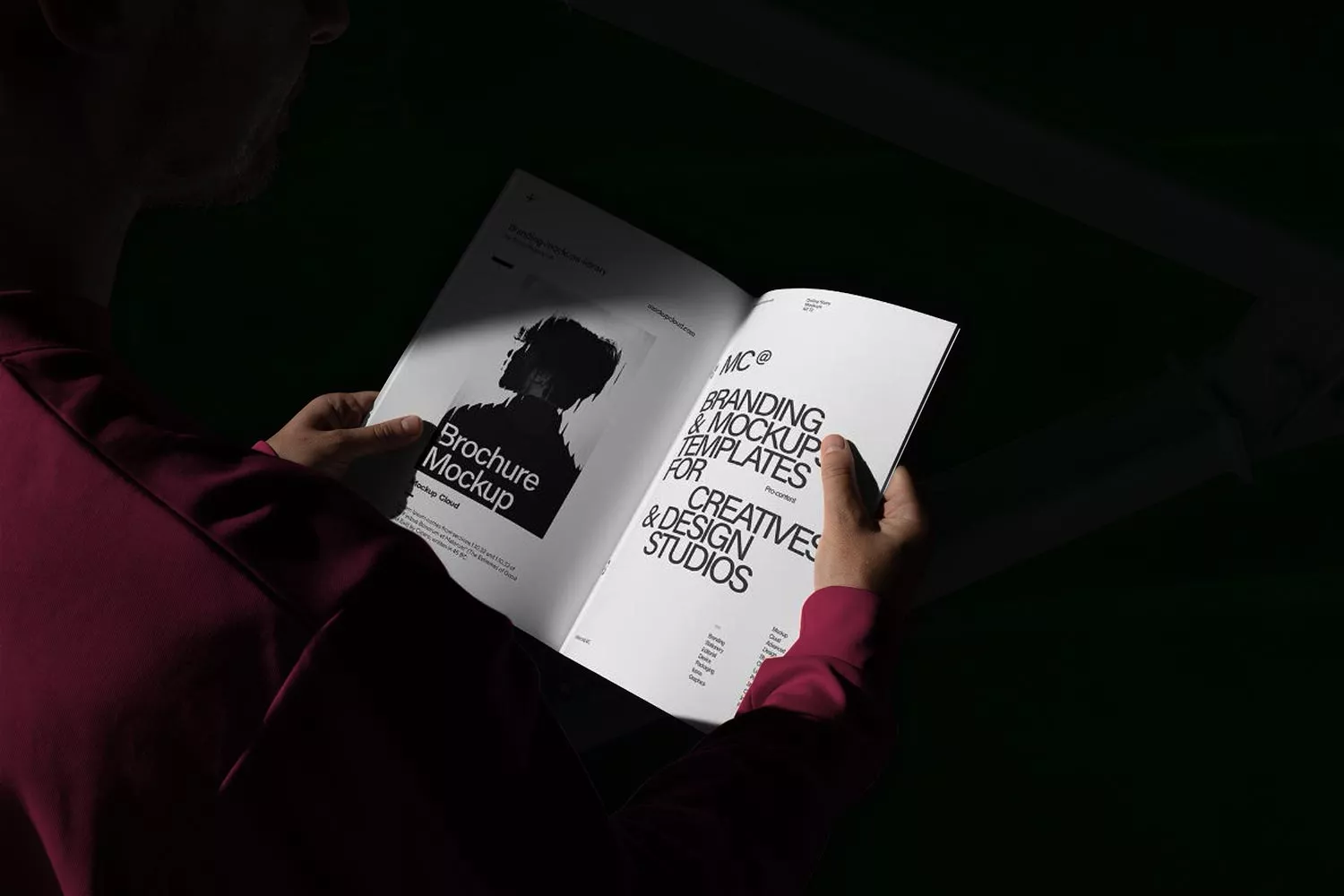 Open Brochure Mockup – Magazine Style Layout