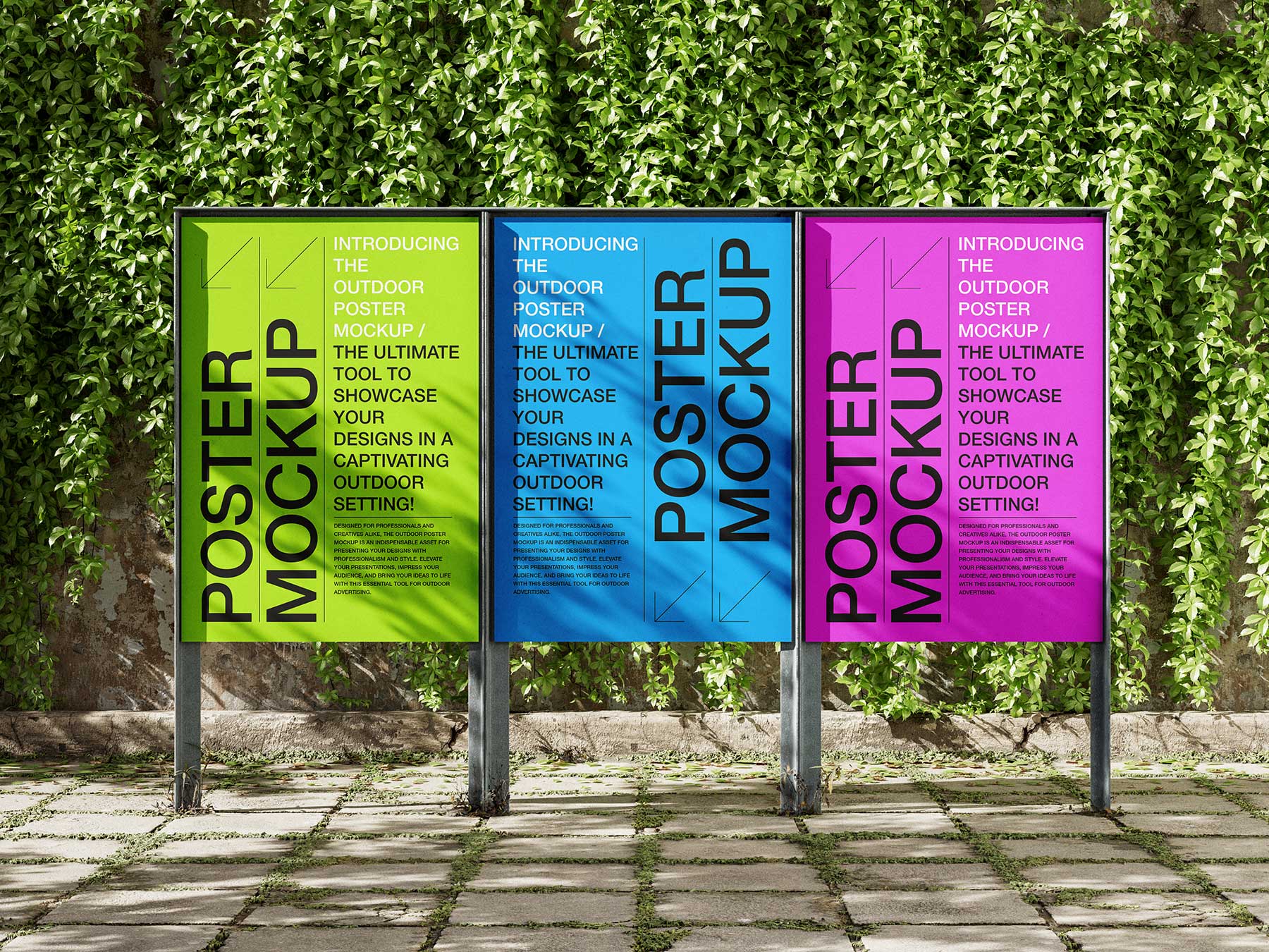 Outdoor Posters Mockup