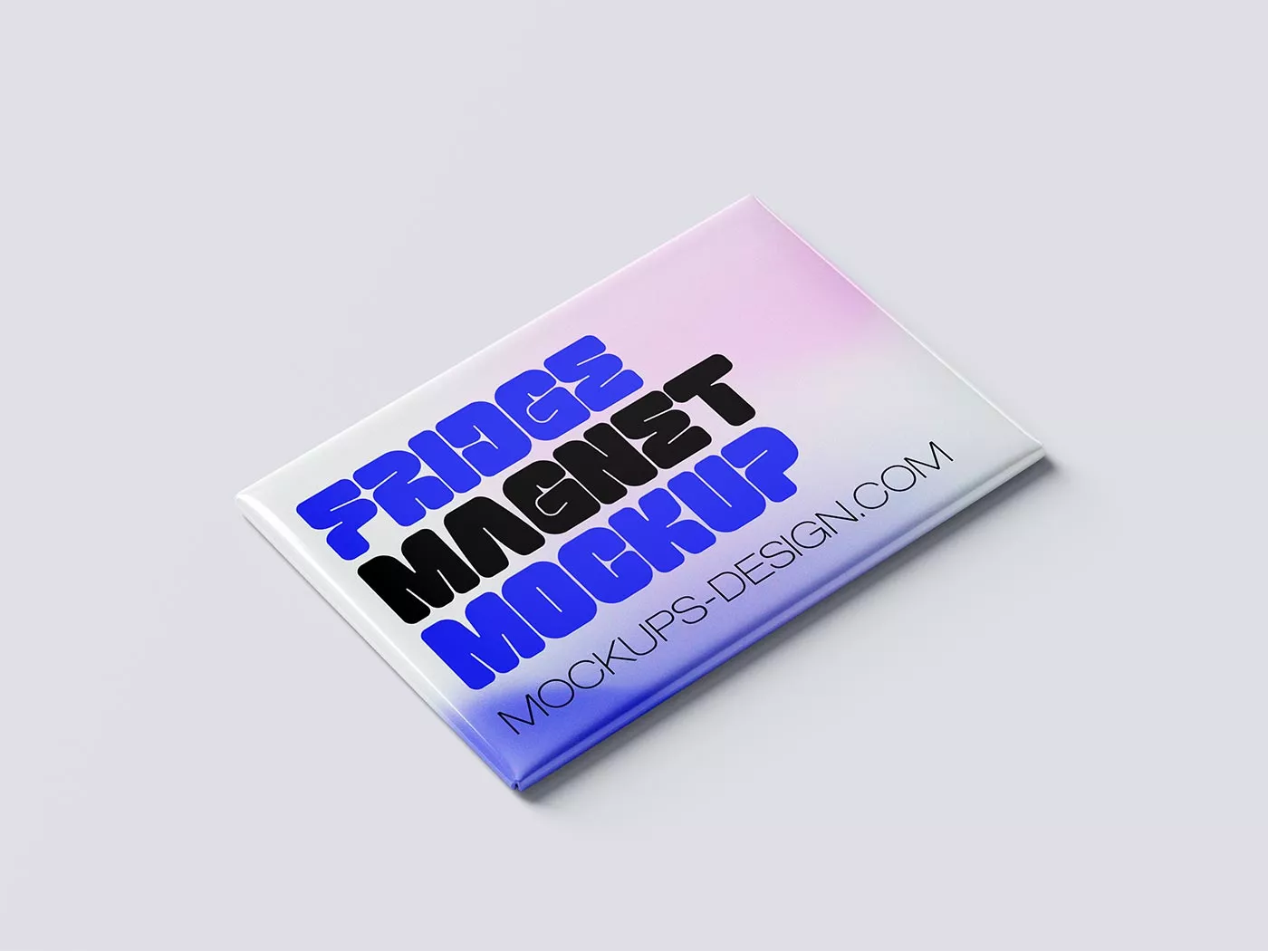 Rectangular Fridge Magnet Mockup