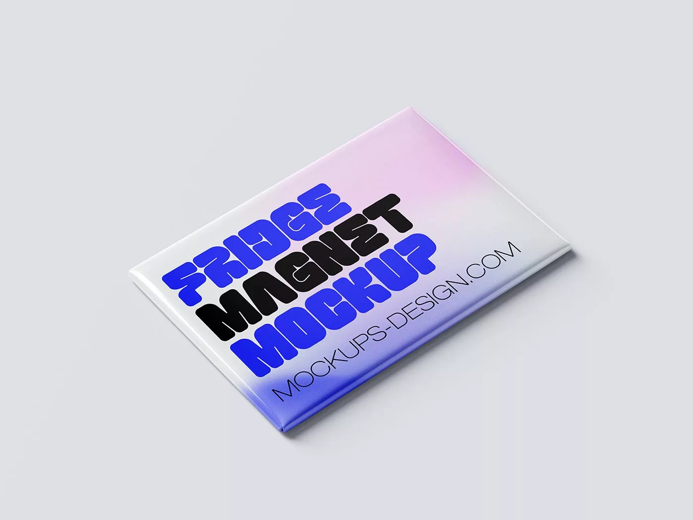 Rectangular Fridge Magnet Mockup