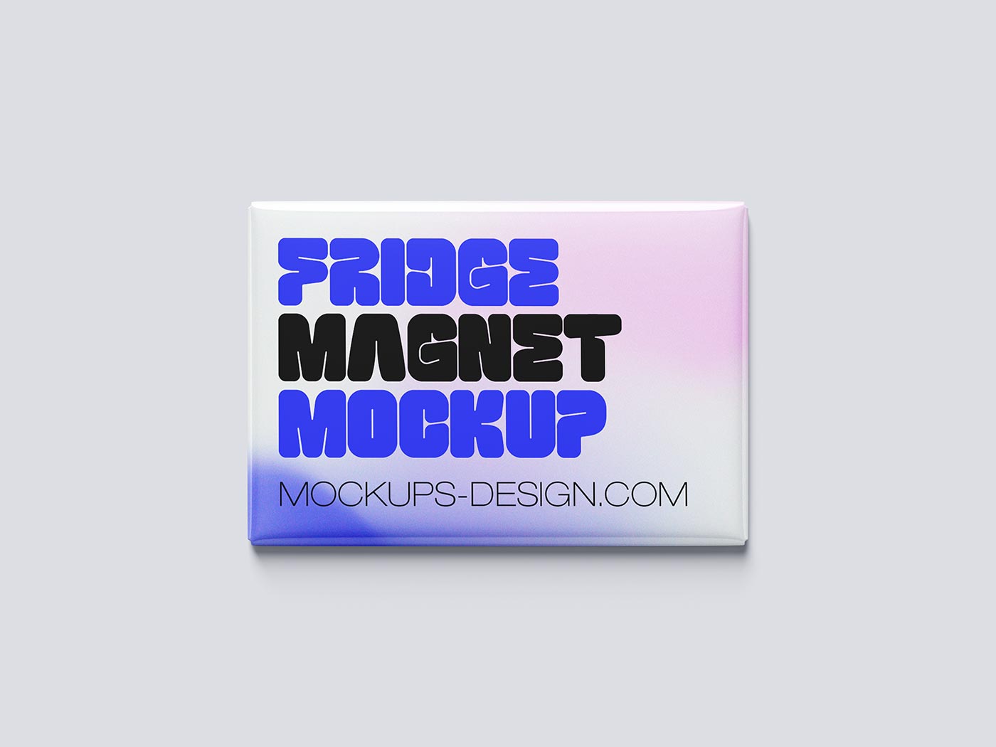 Rectangular Fridge Magnet Mockup