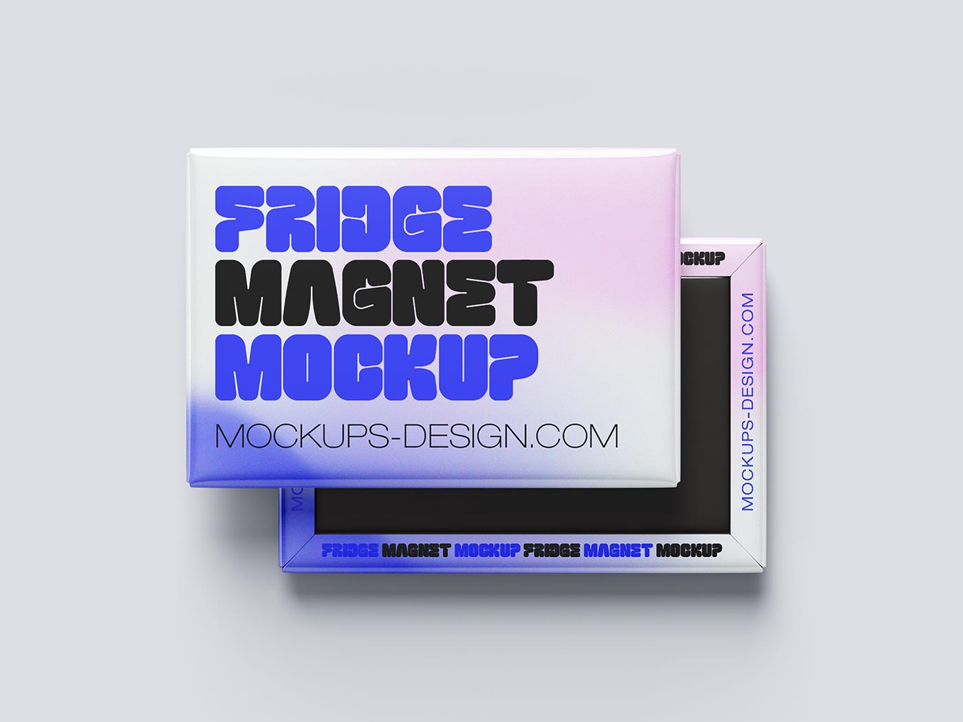 Rectangular Fridge Magnet Mockup