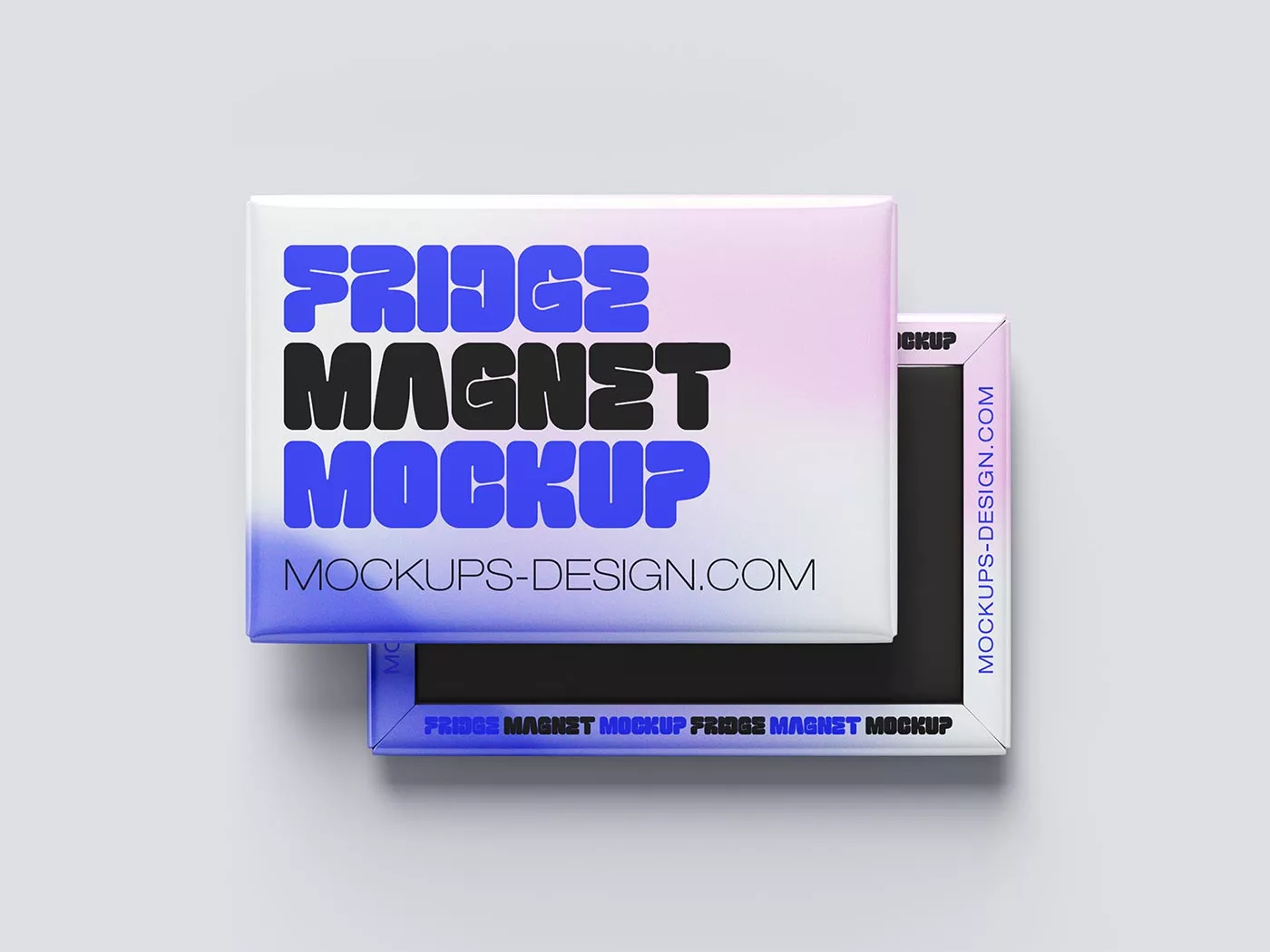 Rectangular Fridge Magnet Mockup
