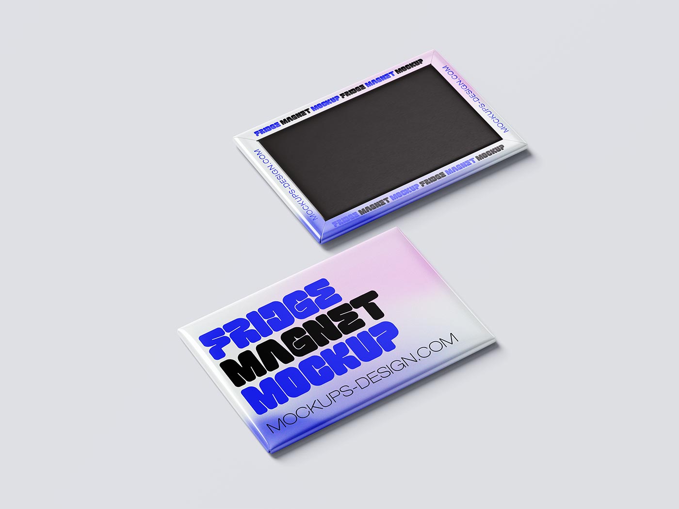 Rectangular Fridge Magnet Mockup