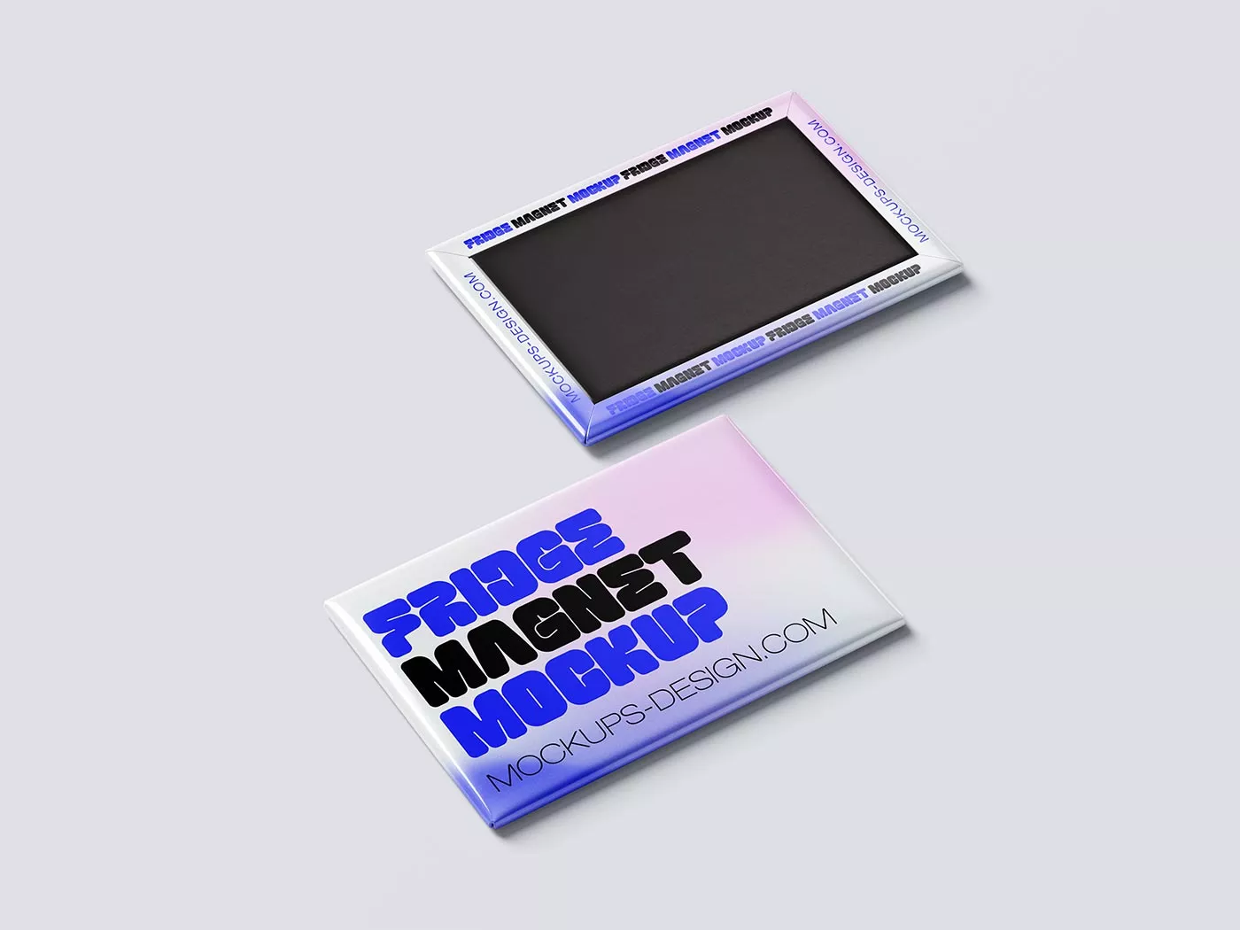 Rectangular Fridge Magnet Mockup