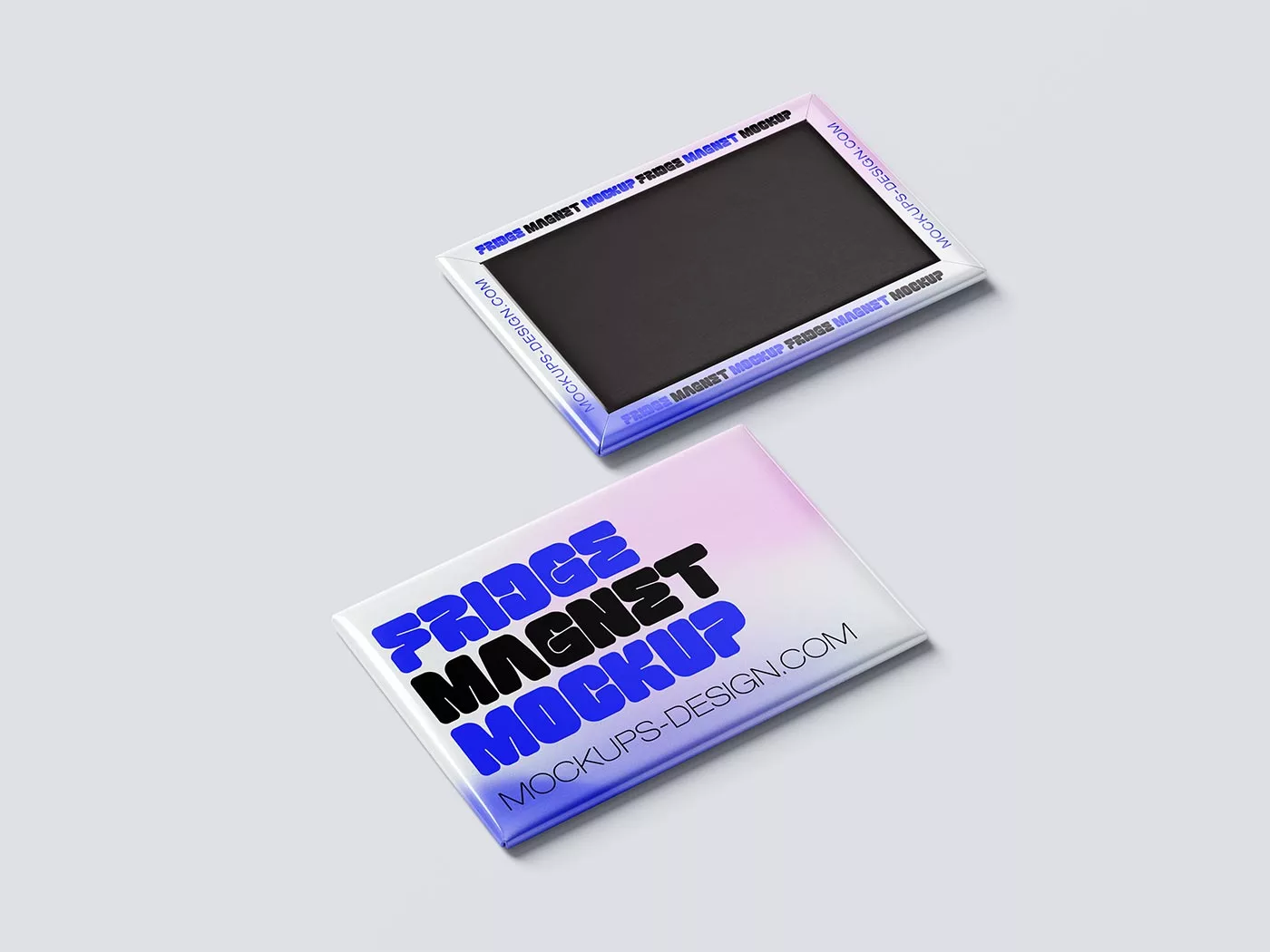 Rectangular Fridge Magnet Mockup