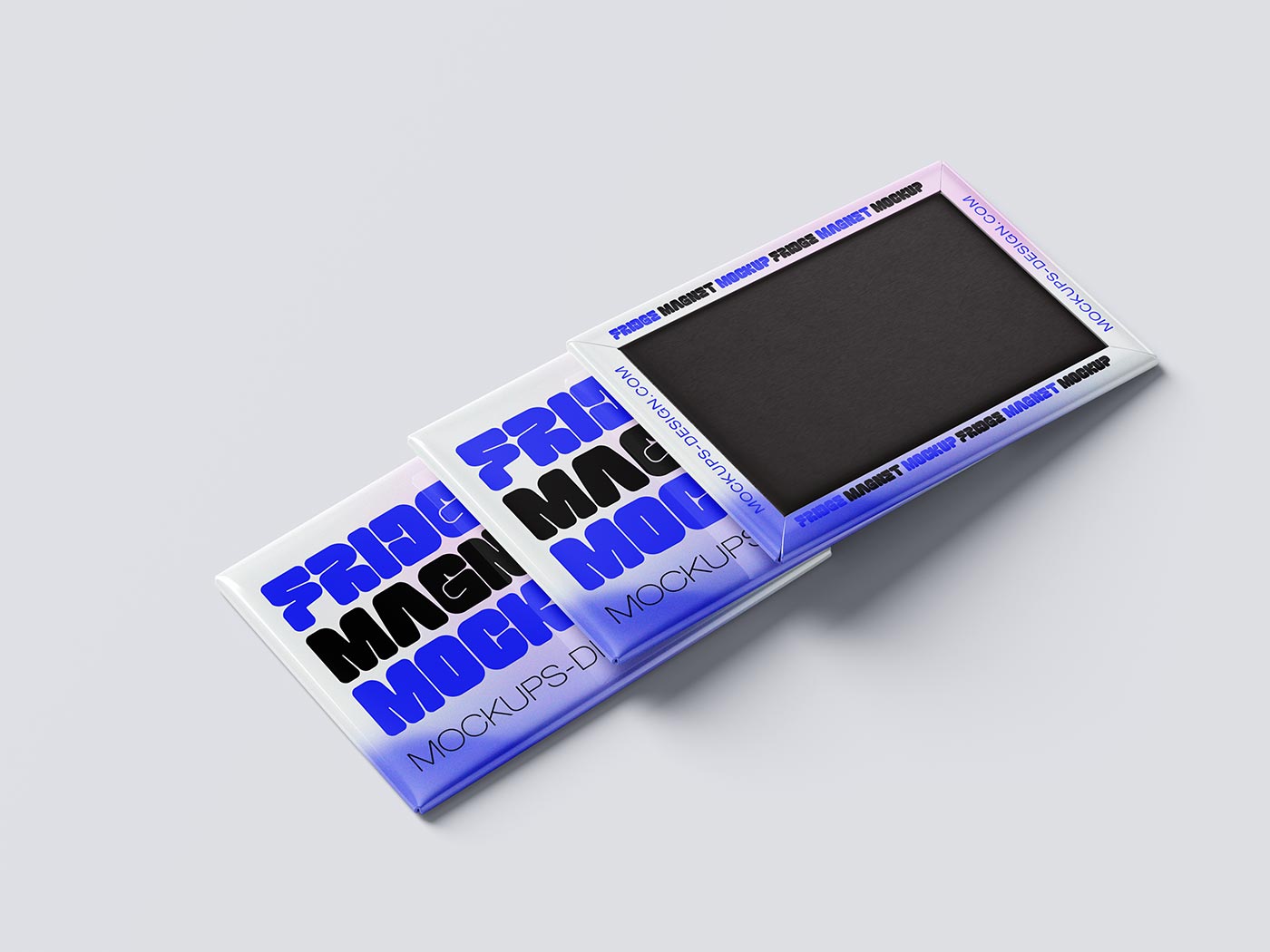 Rectangular Fridge Magnet Mockup