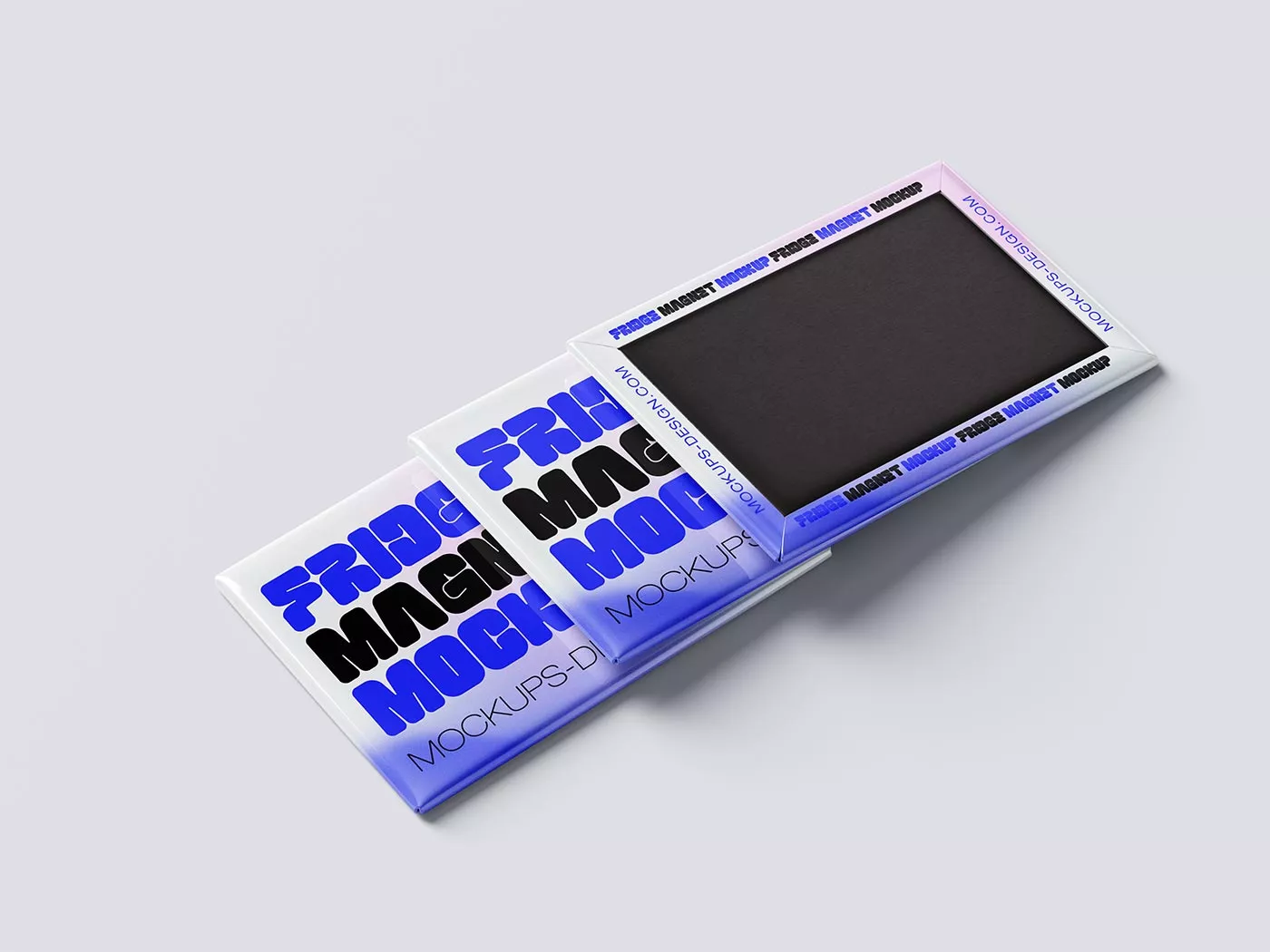 Rectangular Fridge Magnet Mockup