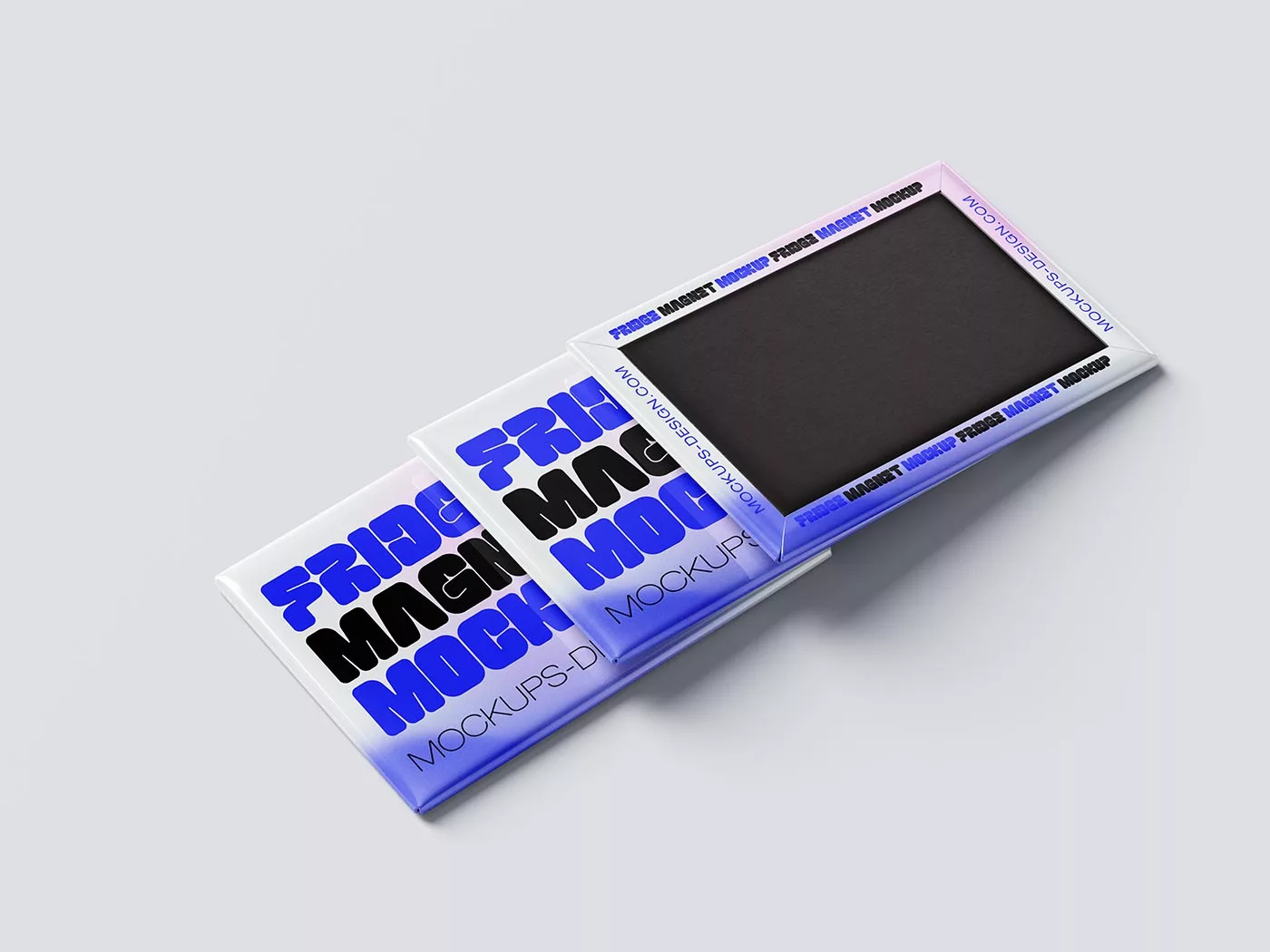 Rectangular Fridge Magnet Mockup