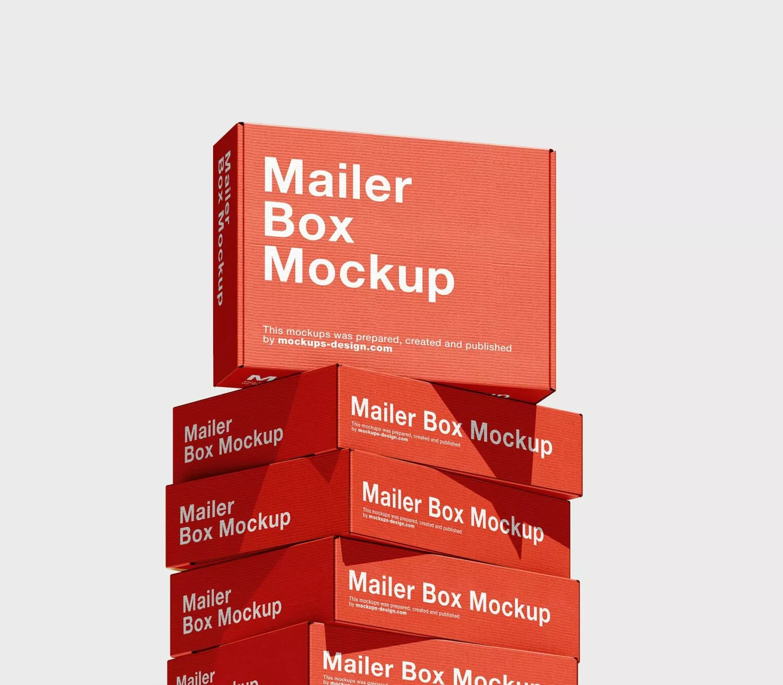 Stacked Pinch-Lock Packaging Boxes Mockup