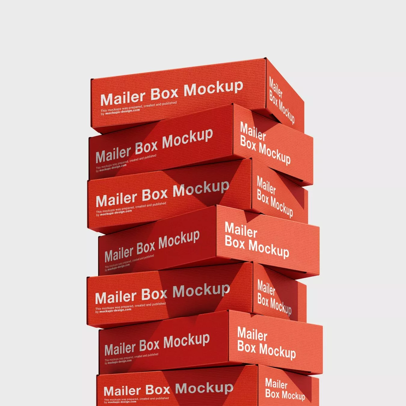Stacked Pinch-Lock Packaging Boxes Mockup