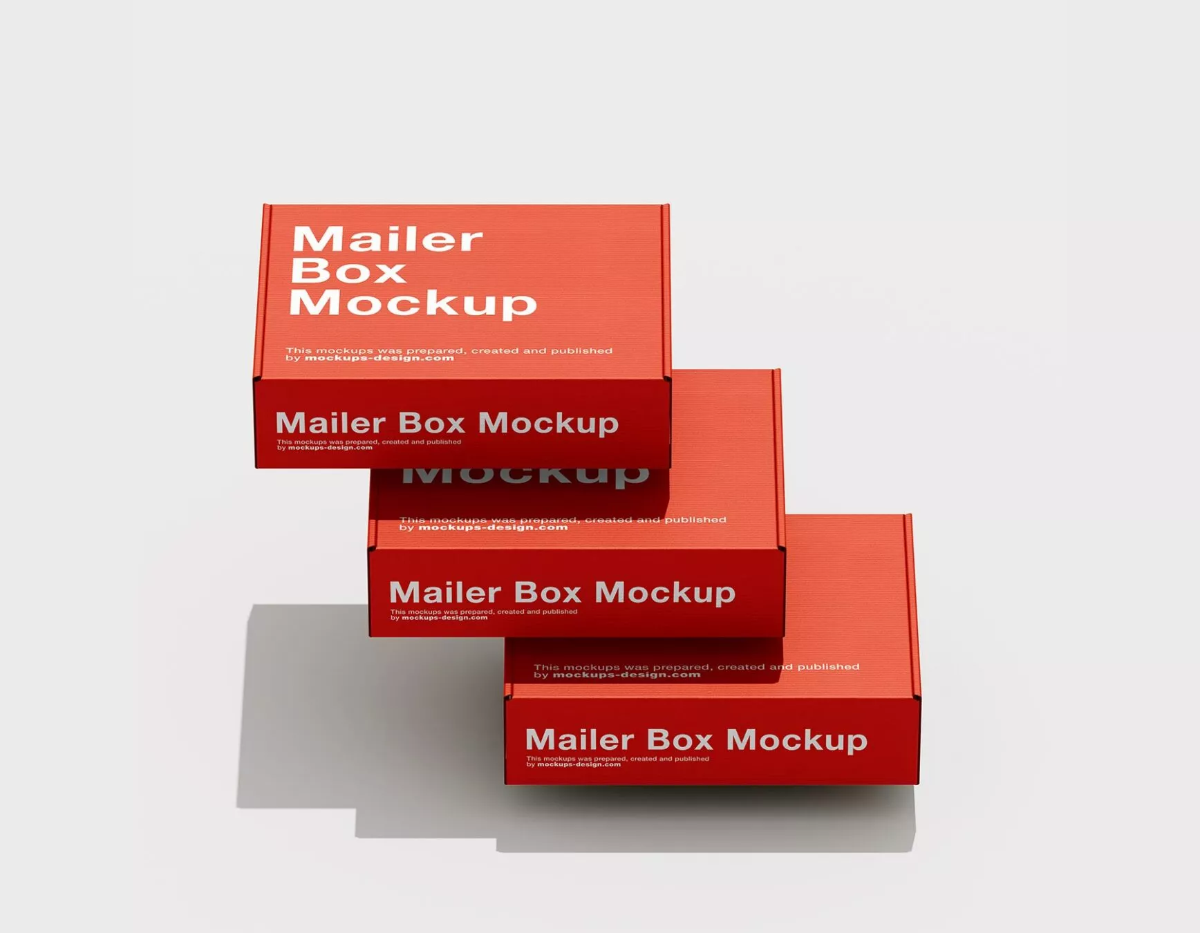 Stacked Pinch-Lock Packaging Boxes Mockup