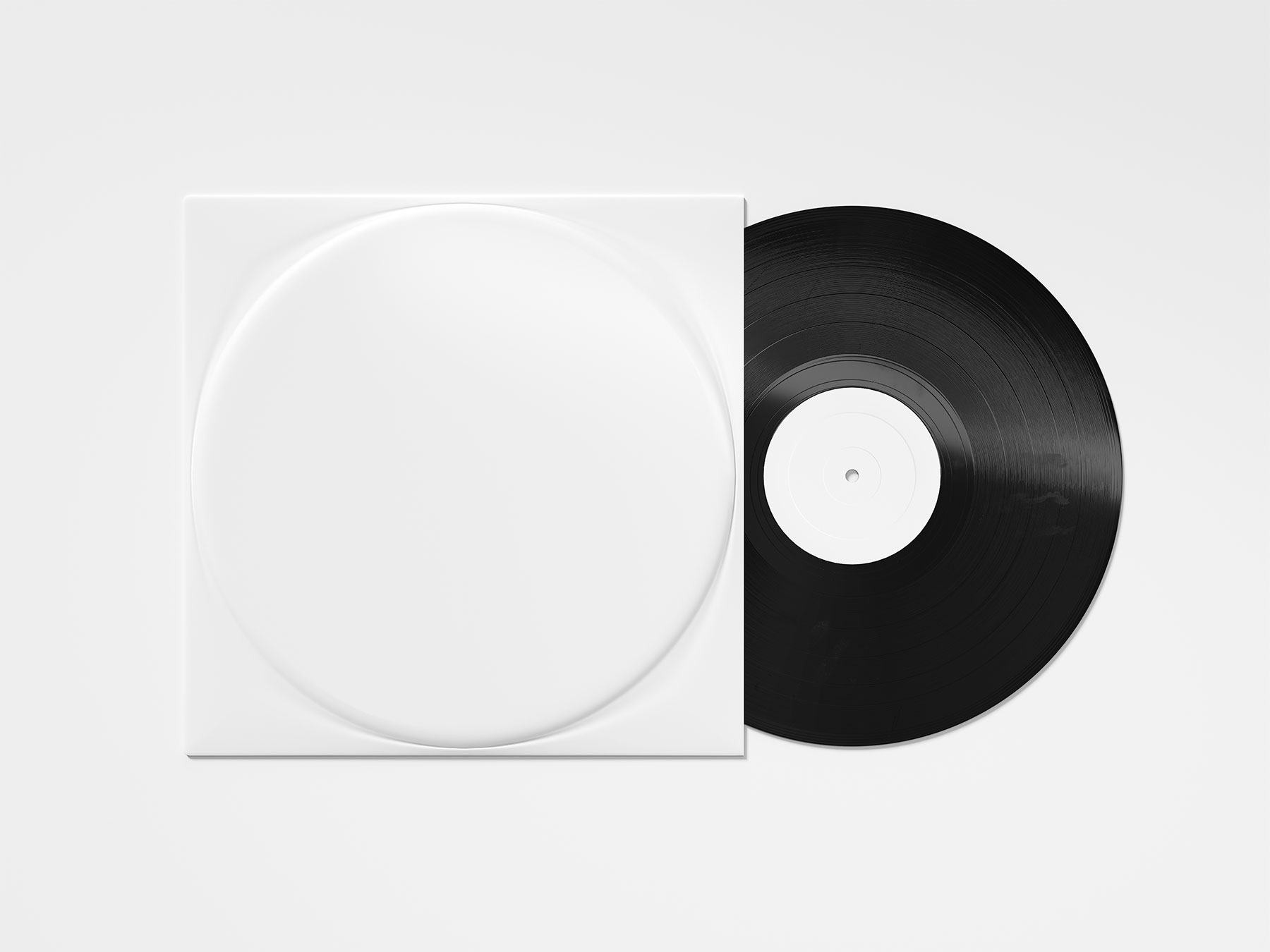 Top View Vinyl Record Mockup