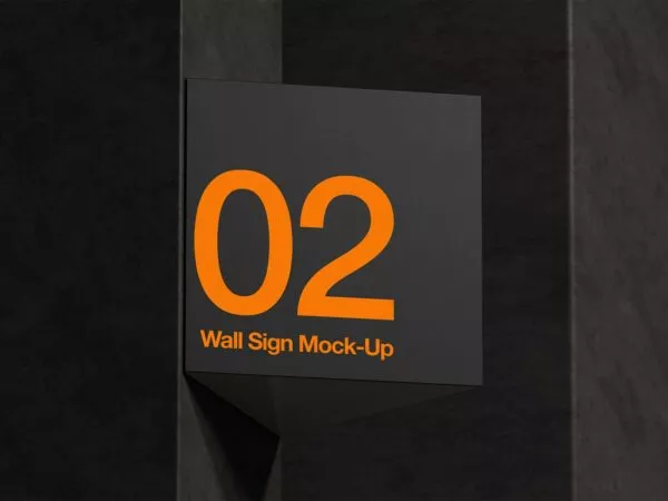 Wall Sign Free Mock-Up