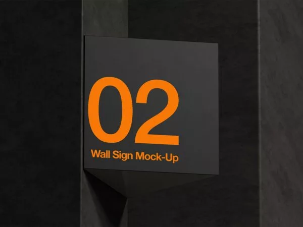 Wall Sign Free Mock-Up