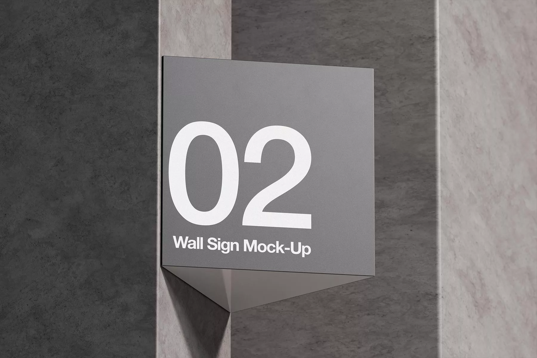 Wall Sign Free Mock-Up