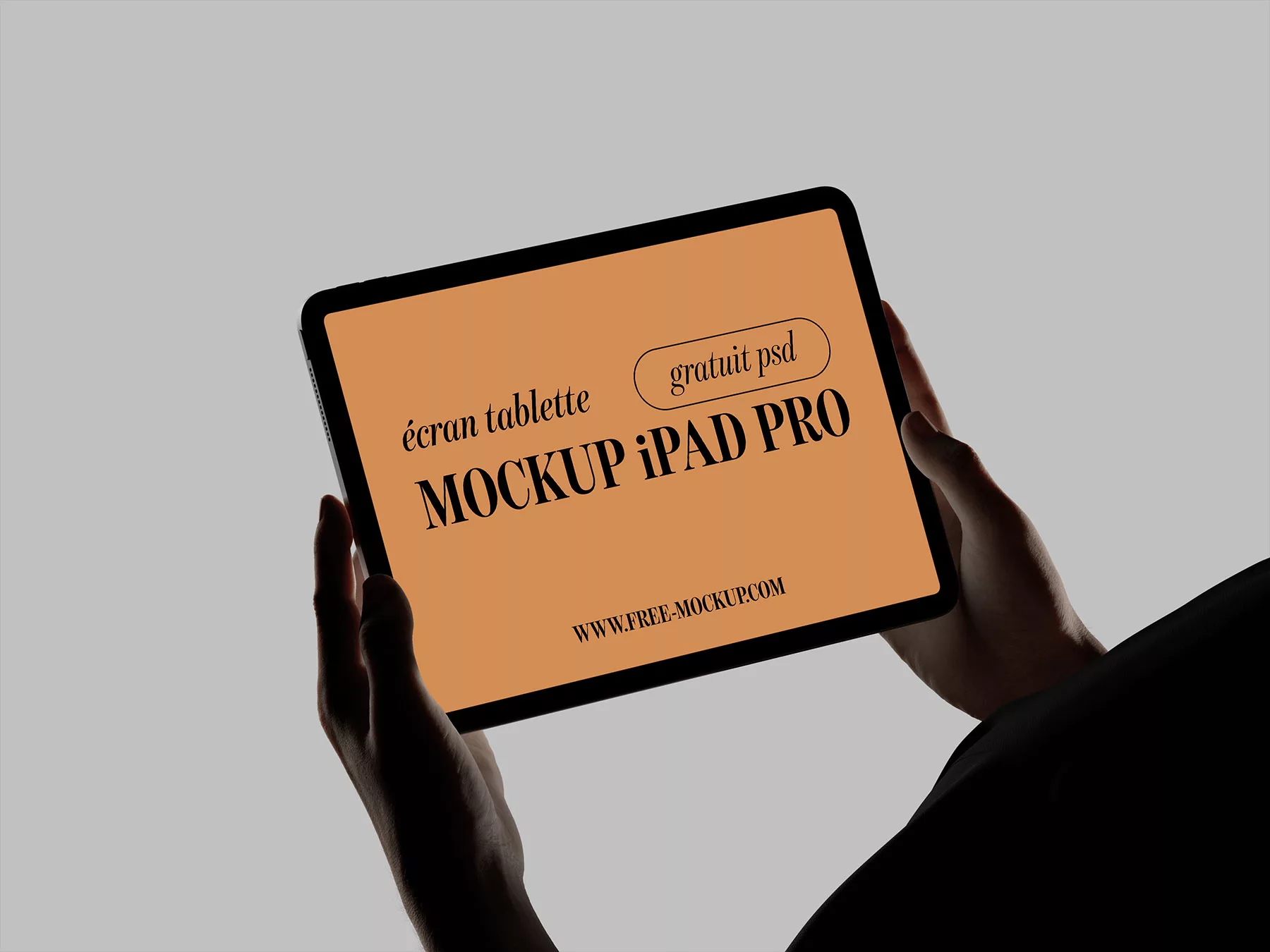 iPad Tablet Mockup – Held in Hands