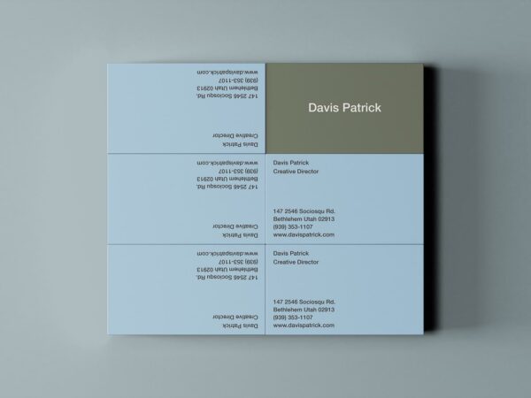 6 Business Cards Mockup (Grid Layout, No Gaps)
