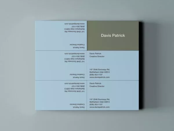 6 Business Cards Mockup (Grid Layout, No Gaps)
