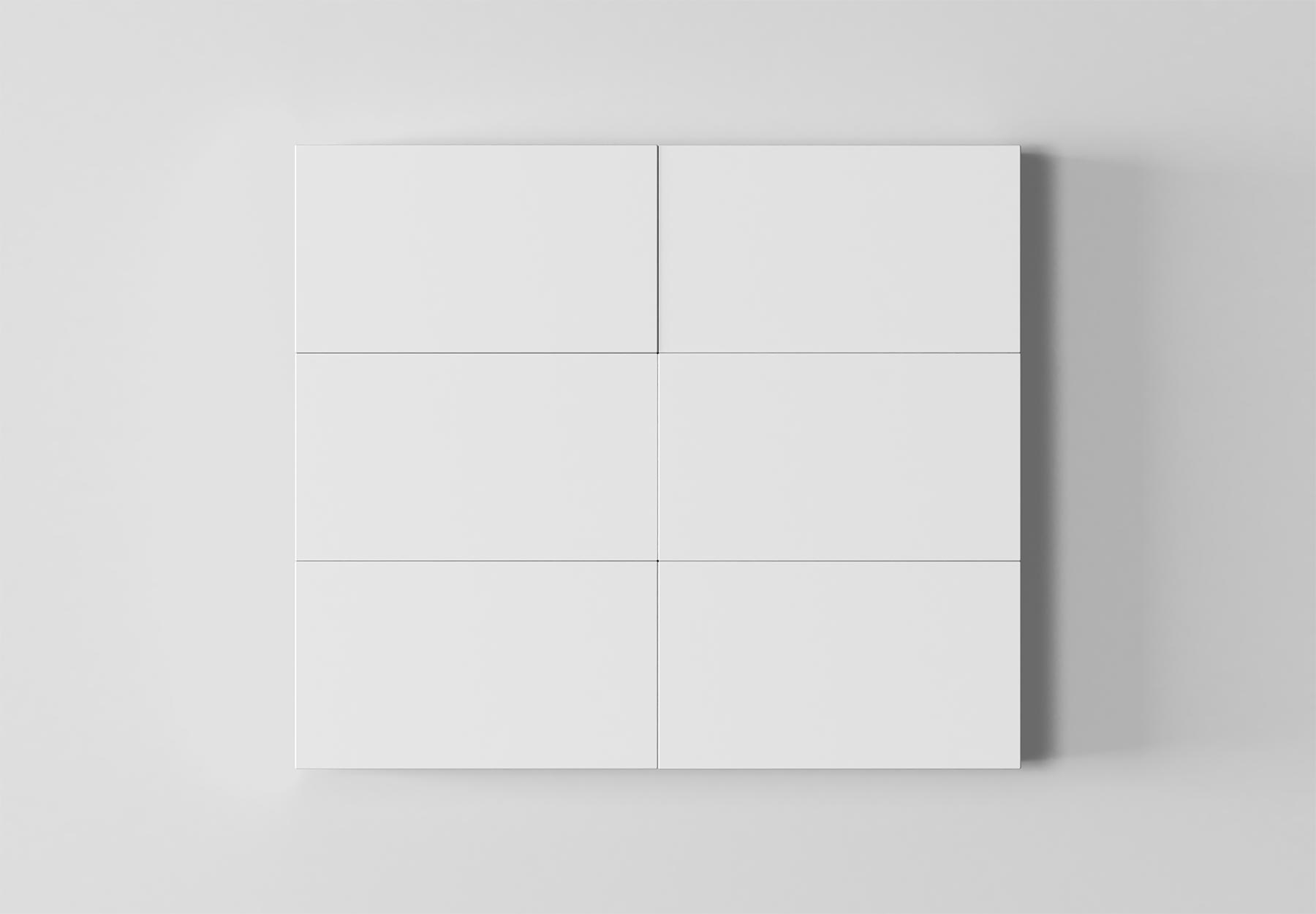 6 Business Cards Mockup (Grid Layout, No Gaps)