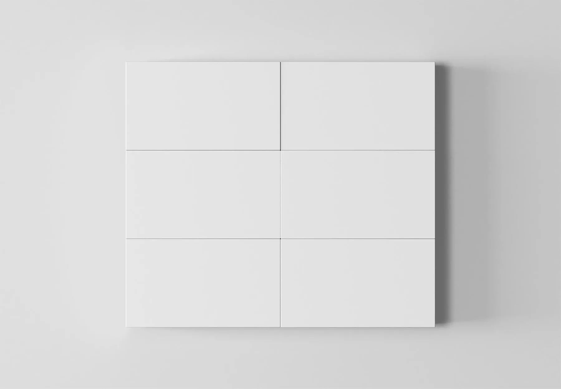 6 Business Cards Mockup (Grid Layout, No Gaps)