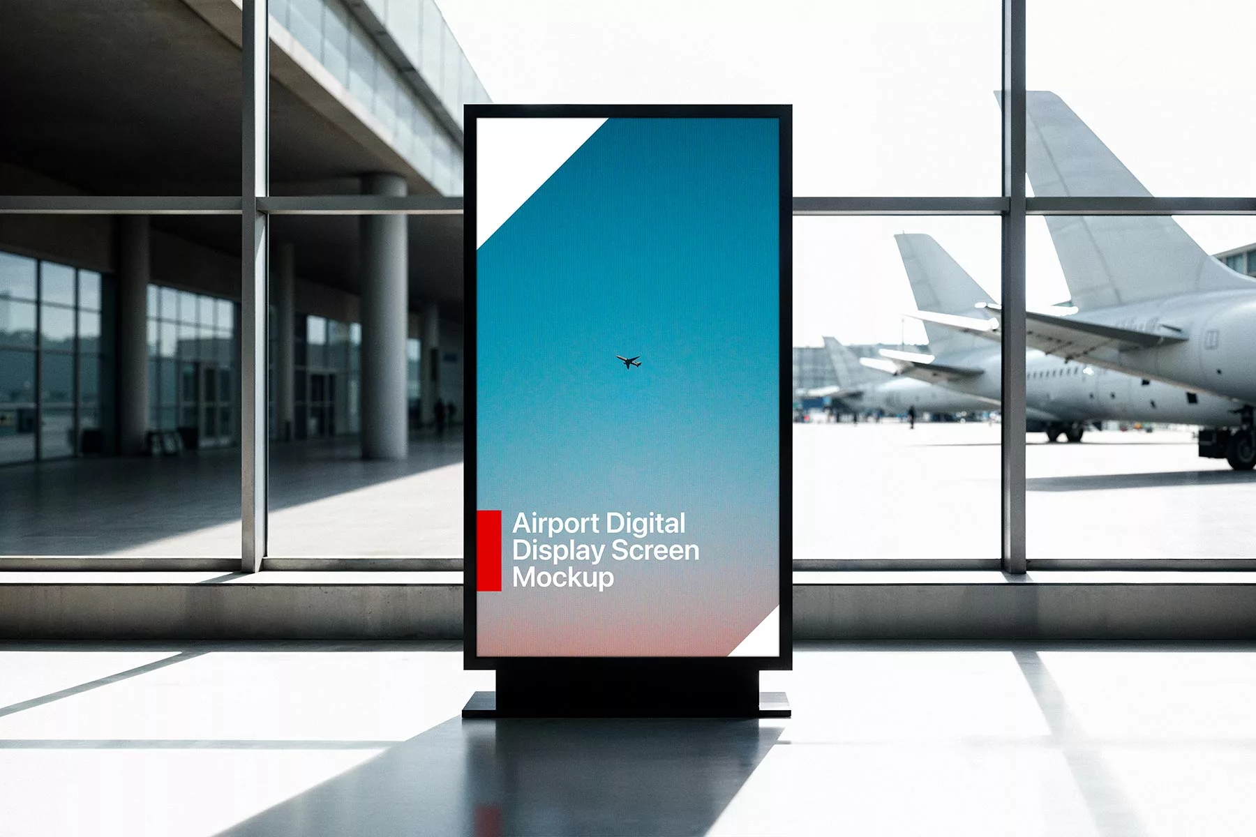 Airport Digital Display Screen Mockup