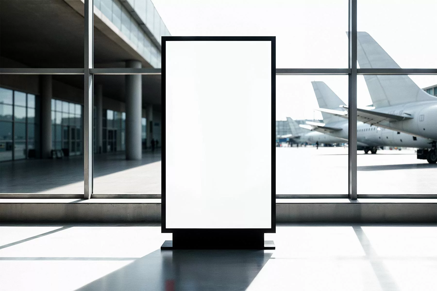 Airport Digital Display Screen Mockup
