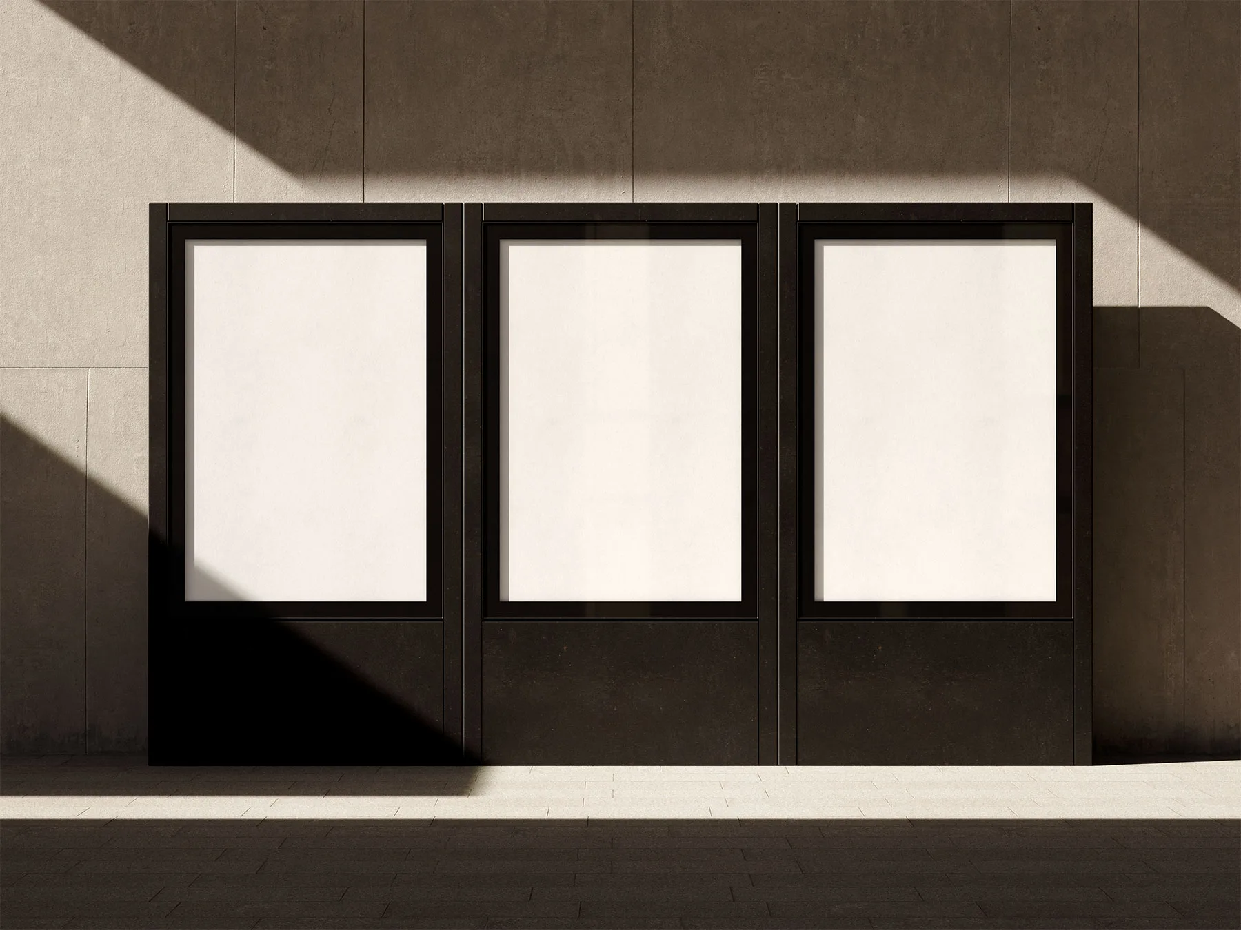 Citylight Mockup Against Concrete Wall