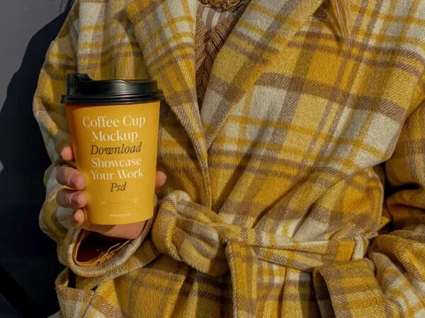 Coffee Cup in Hand Mockup