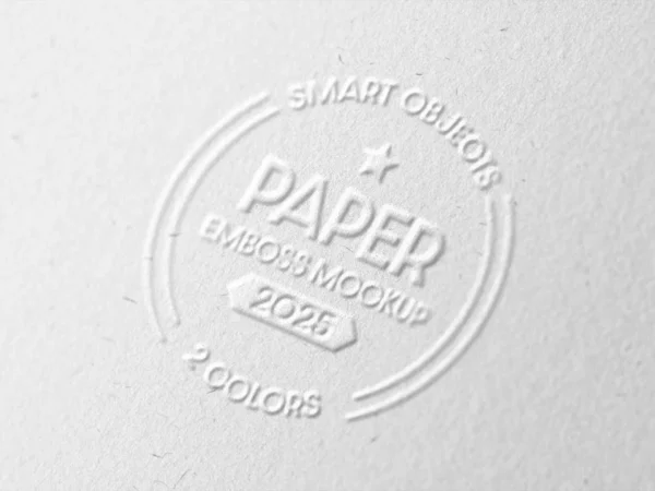 Embossed Paper Logo Mockup