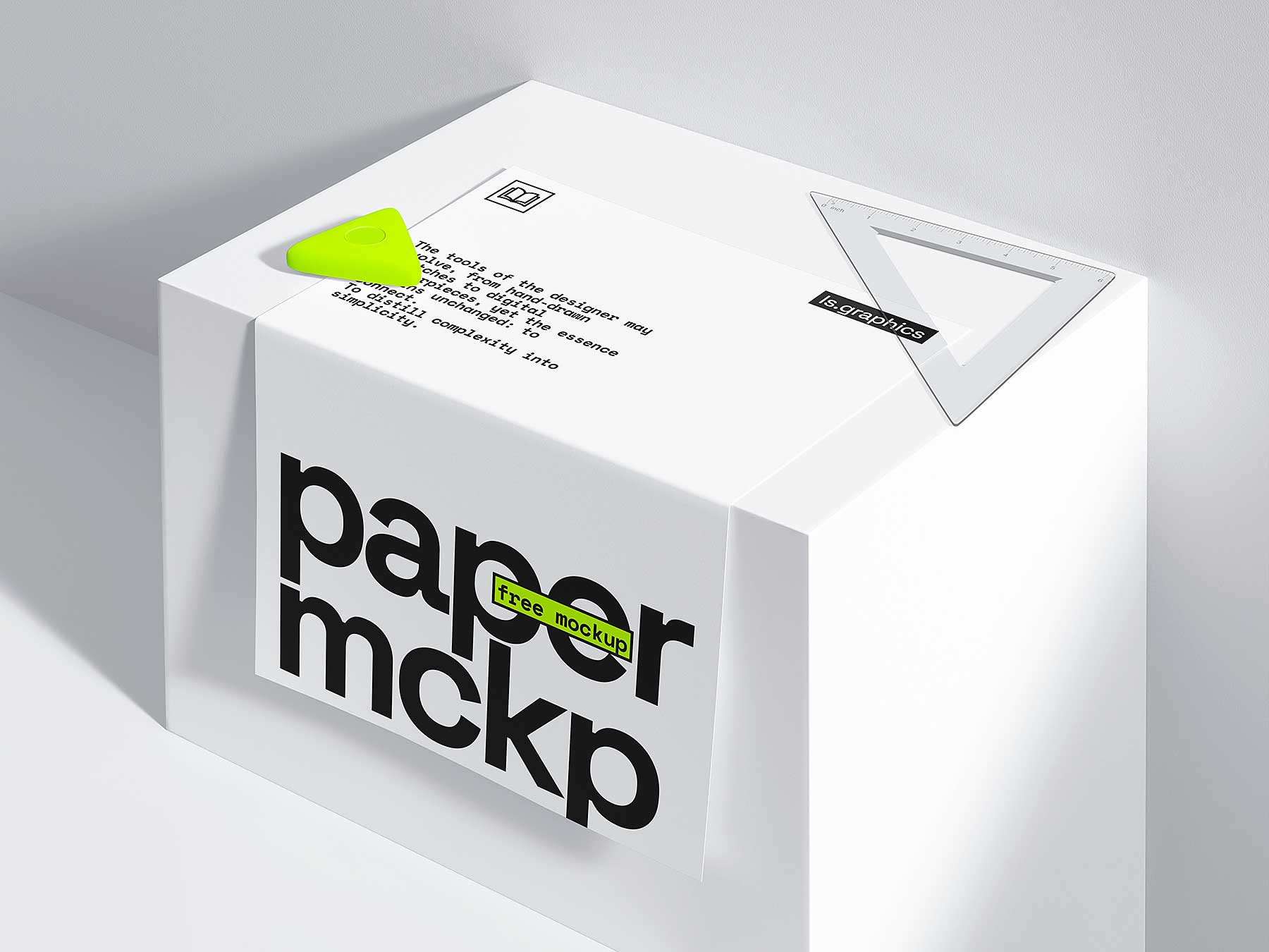 Folded A4 Paper Mockup