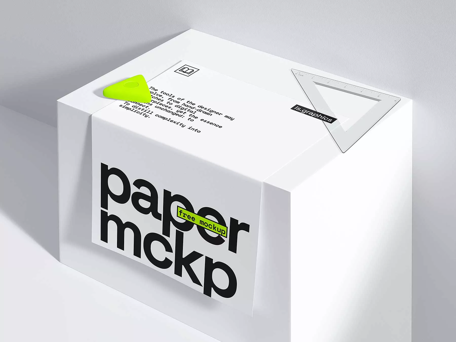 Folded A4 Paper Mockup