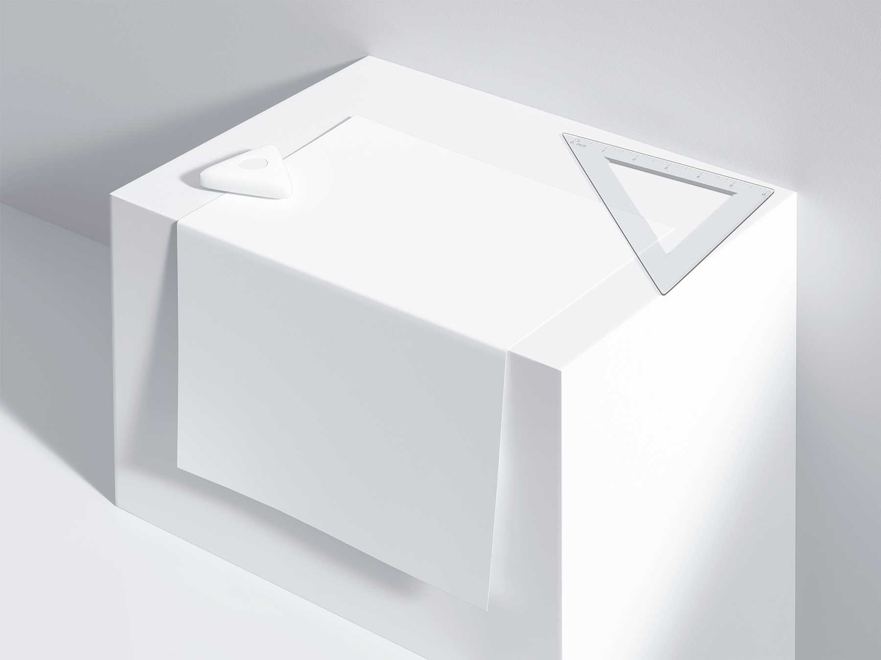Folded A4 Paper Mockup