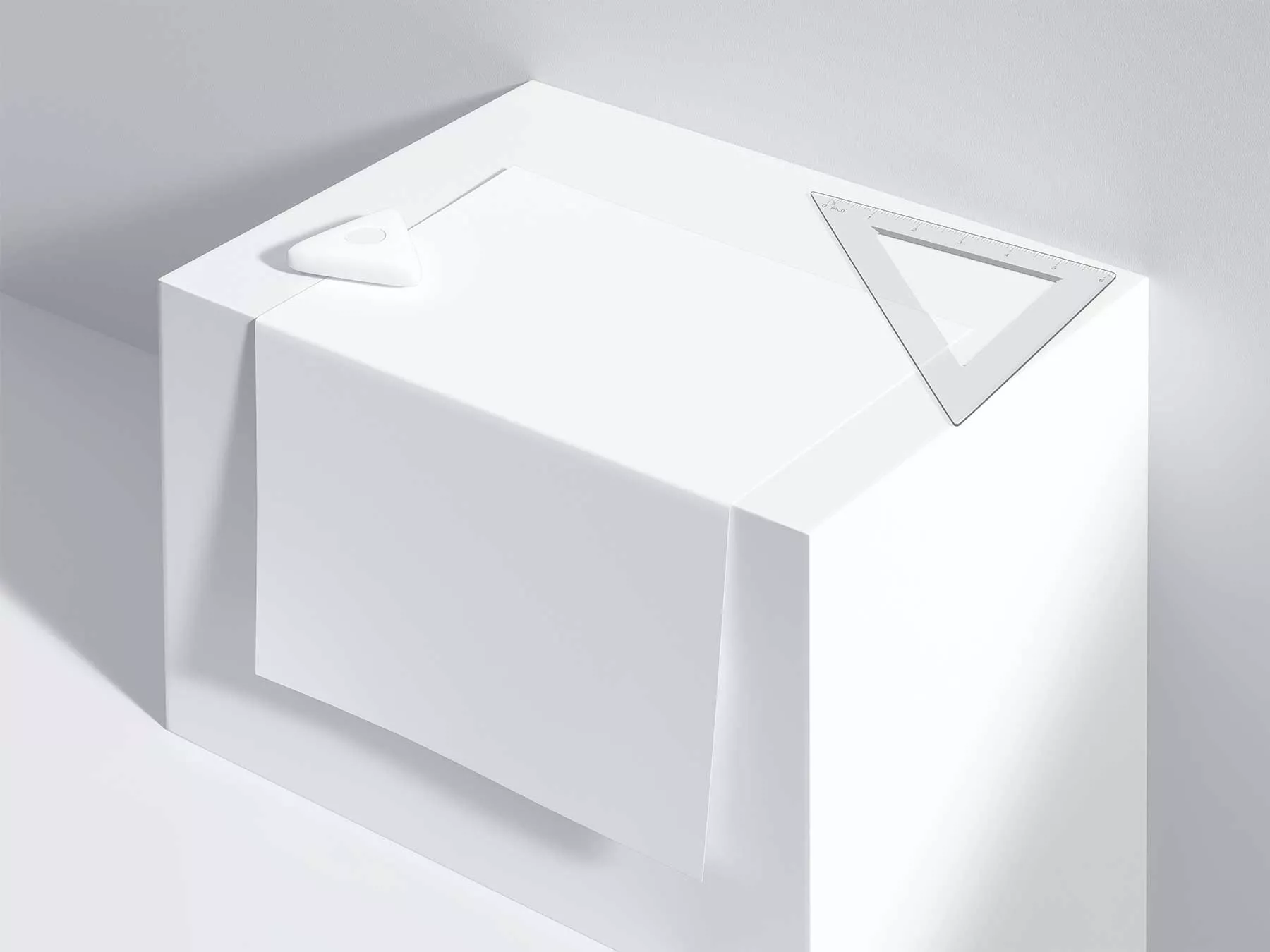 Folded A4 Paper Mockup