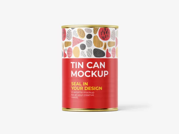 Food Tin Can Mockup Set