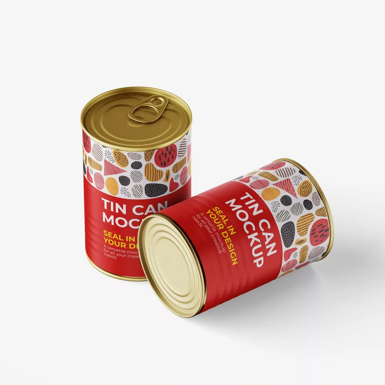 Food Tin Can Mockup Set
