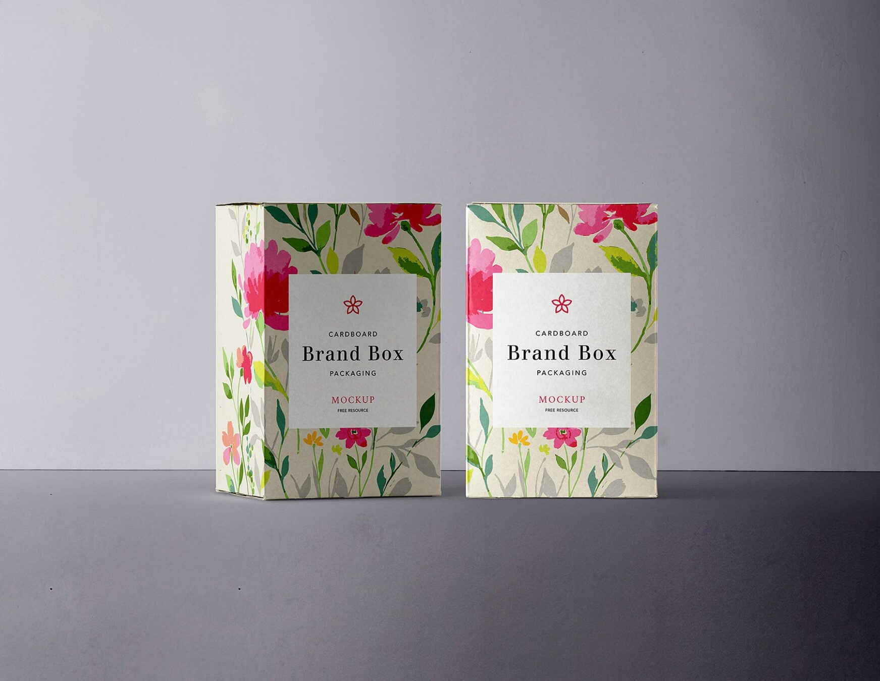 Free Cardboard Product Box Mockup