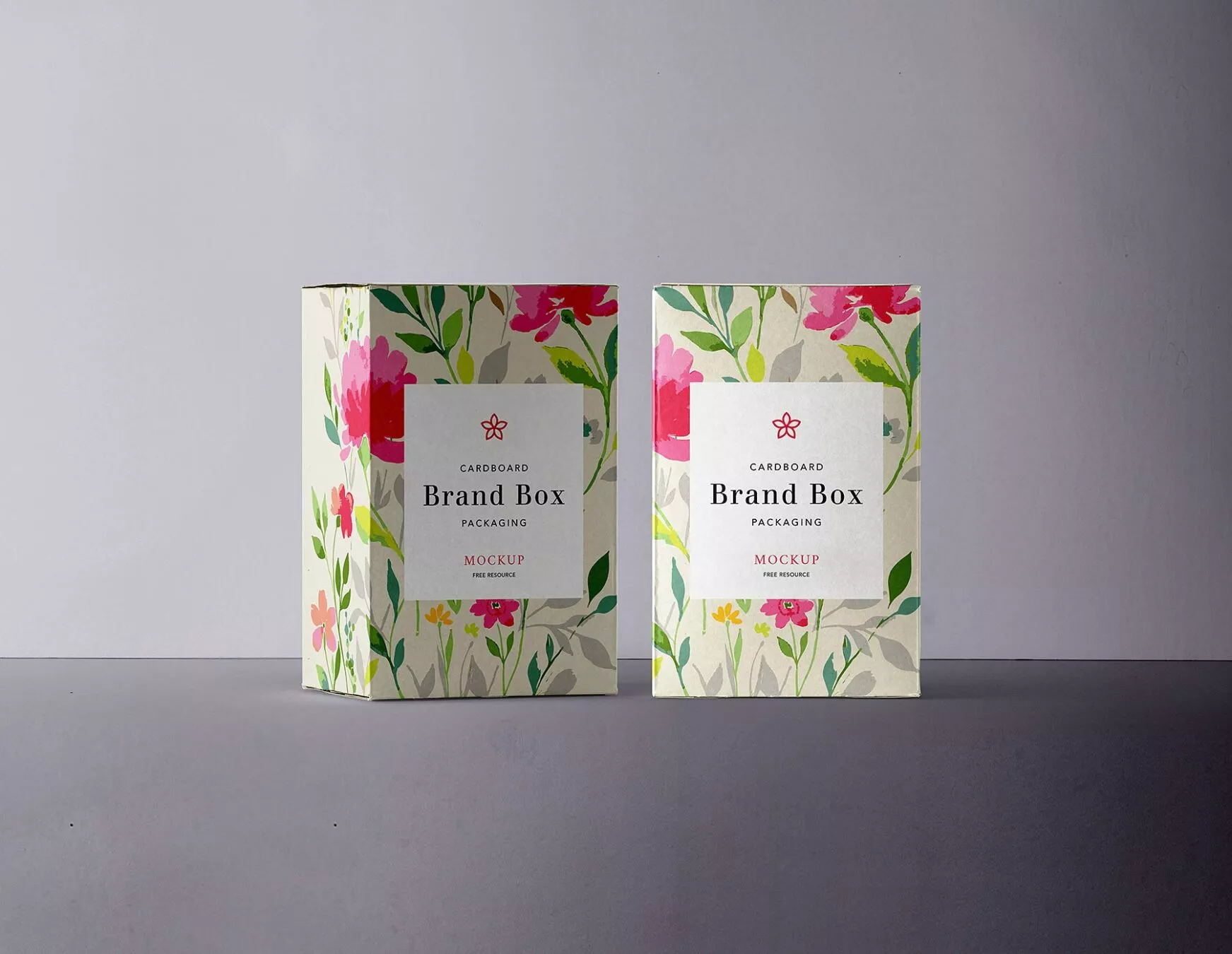 Free Cardboard Product Box Mockup
