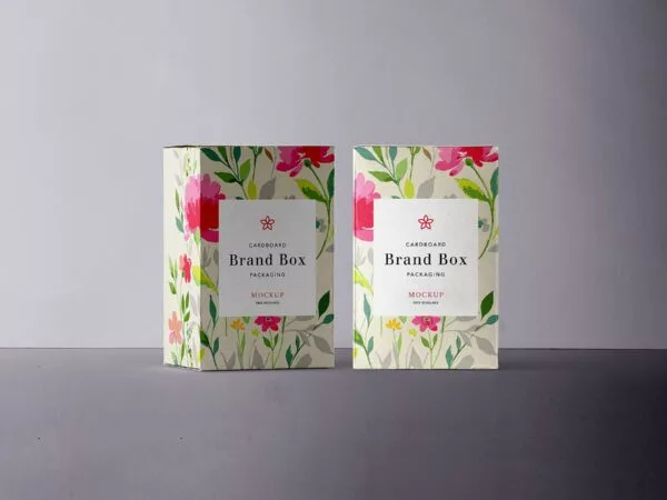 Free Cardboard Product Box Mockup