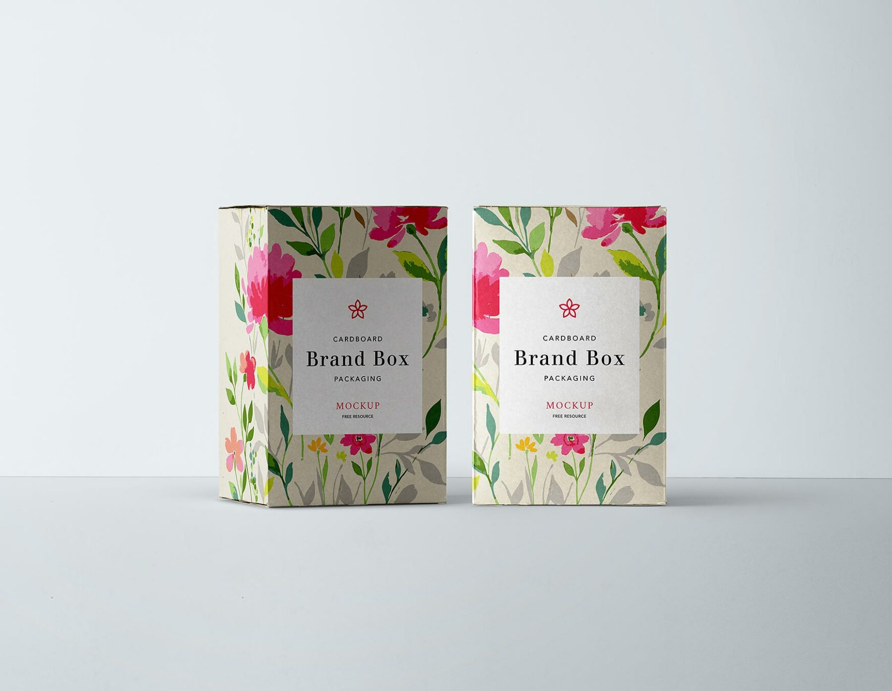 Free Cardboard Product Box Mockup